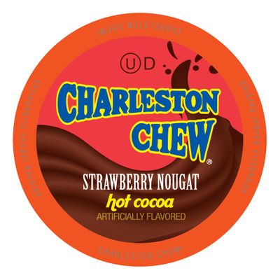 Charleston Chew Strawberry Hot Cocoa Pods, Compatible with Keurig K-Cup Brewers, 12 Count - Sweet Strawberry and Chocolate Nougat Blend