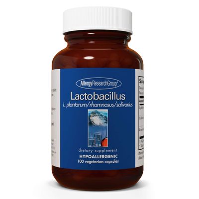 Allergy Research Group Lactobacillus Supplement - Probiotics for Men Women, Digestive Health, Gut Health, Vegetarian Capsules - 100 Count