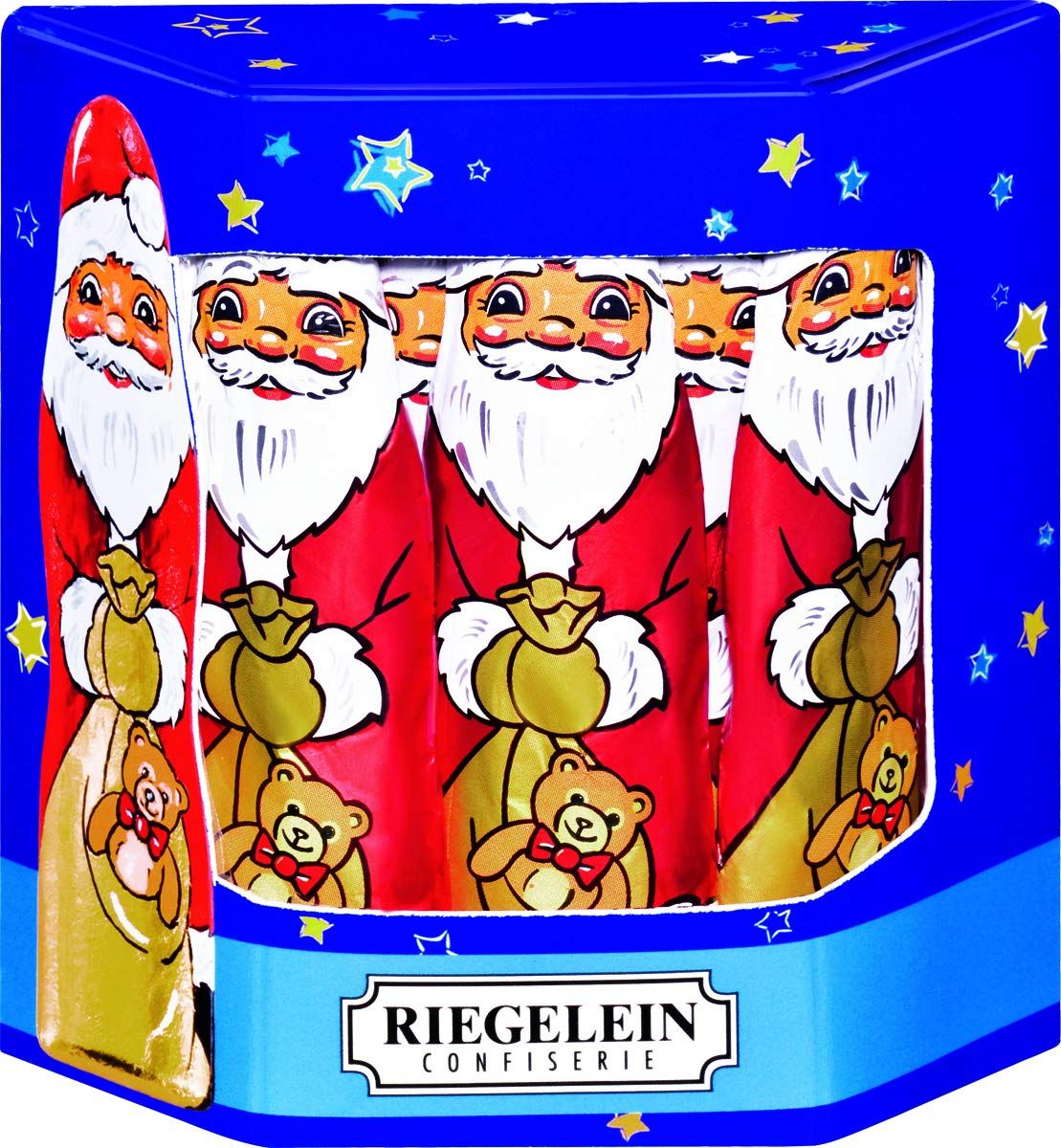 Riegelein Solid Santas in Gift Box - 10 Pieces