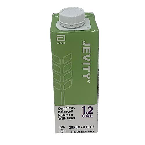 Jevity 1.2 Cal High-Protein Nutrition With Patented Fiber Blend, Ready to Use, 8 Fluid Ounces Pack of 24