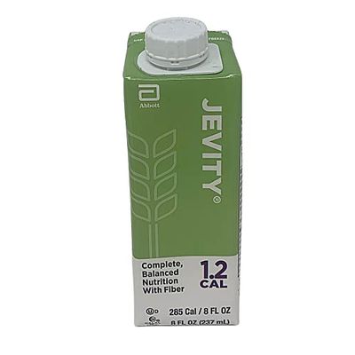 Jevity 1.2 Cal High-Protein Nutrition With Patented Fiber Blend, Ready to Use, 8 Fluid Ounces Pack of 24