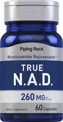Piping Rock NAD Supplement for Women and Men Nicotinamide Adenine Dinucleotid 60 Capsules Rejuvenator Non-GMO, Gluten Free