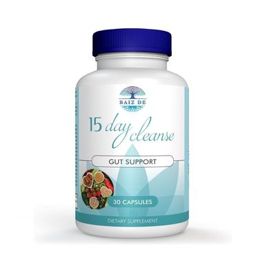Raiz DE 15 Day Cleanse - Gut and Colon Support - Advanced Gut Cleanse Detox for Women Men with Senna, Cascara Sagrada Psyllium Husk