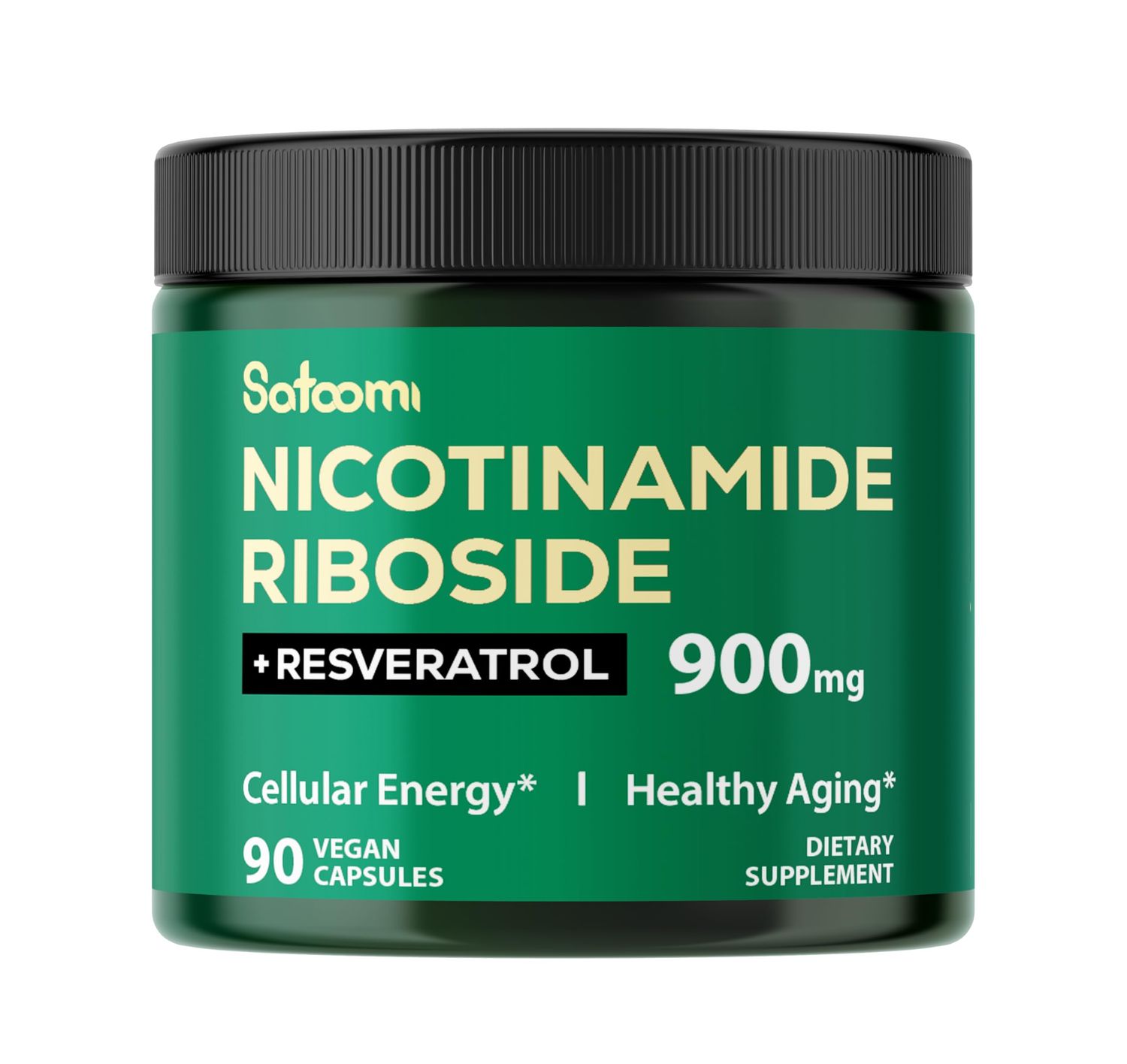 Satoomi NAD Supplement with Liposomal Nicotinamide Riboside 900 mg NR, Resveratrol, Quercetin - Cellular Energy Repair, Vitality, Healthy Aging - 90 Count