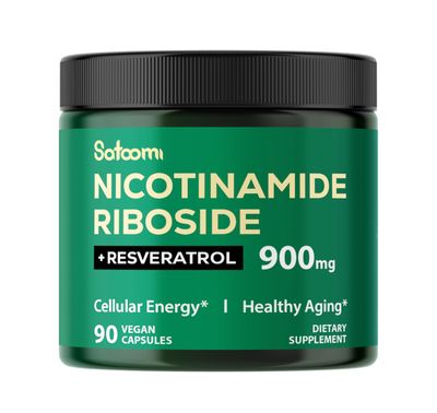 Satoomi NAD Supplement with Liposomal Nicotinamide Riboside 900 mg NR, Resveratrol, Quercetin - Cellular Energy Repair, Vitality, Healthy Aging - 90 Count