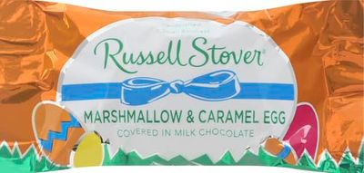 Russell Stover Marshmallow Caramel Egg Covered in Milk Chocolate, 1 Ounce Pack of 3