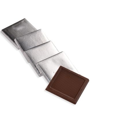 Neapolitan chocolate, Foil Wrapped Chocolate Gift for wedding, baby shower, special events Dark Chocolate - Silver Foil 50 pcs - 0.75 lb