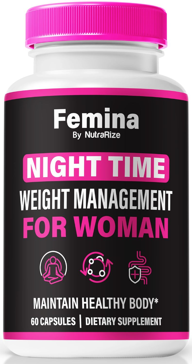 Femina Nighttime Capsules, Official Femina Night Time Pills for Women, Premium Ingredients to Support Overall Health, Fitness Wellbeing, All-Natural Keto Pastillas Review 60 Capsules