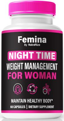 Femina Nighttime Capsules, Official Femina Night Time Pills for Women, Premium Ingredients to Support Overall Health, Fitness Wellbeing, All-Natural Keto Pastillas Review 60 Capsules