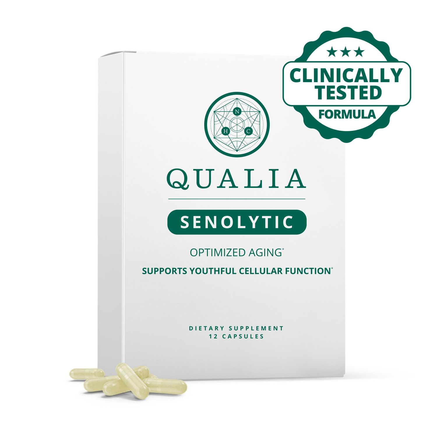 Qualia Senolytic Supplement, Fisetin, Quercetin, Piperlongumin More, Aging Supplement That Supports Optimal Cell Repair Rejuvenation, Naturally Eliminate Zombie Cells, 1 Month Supply