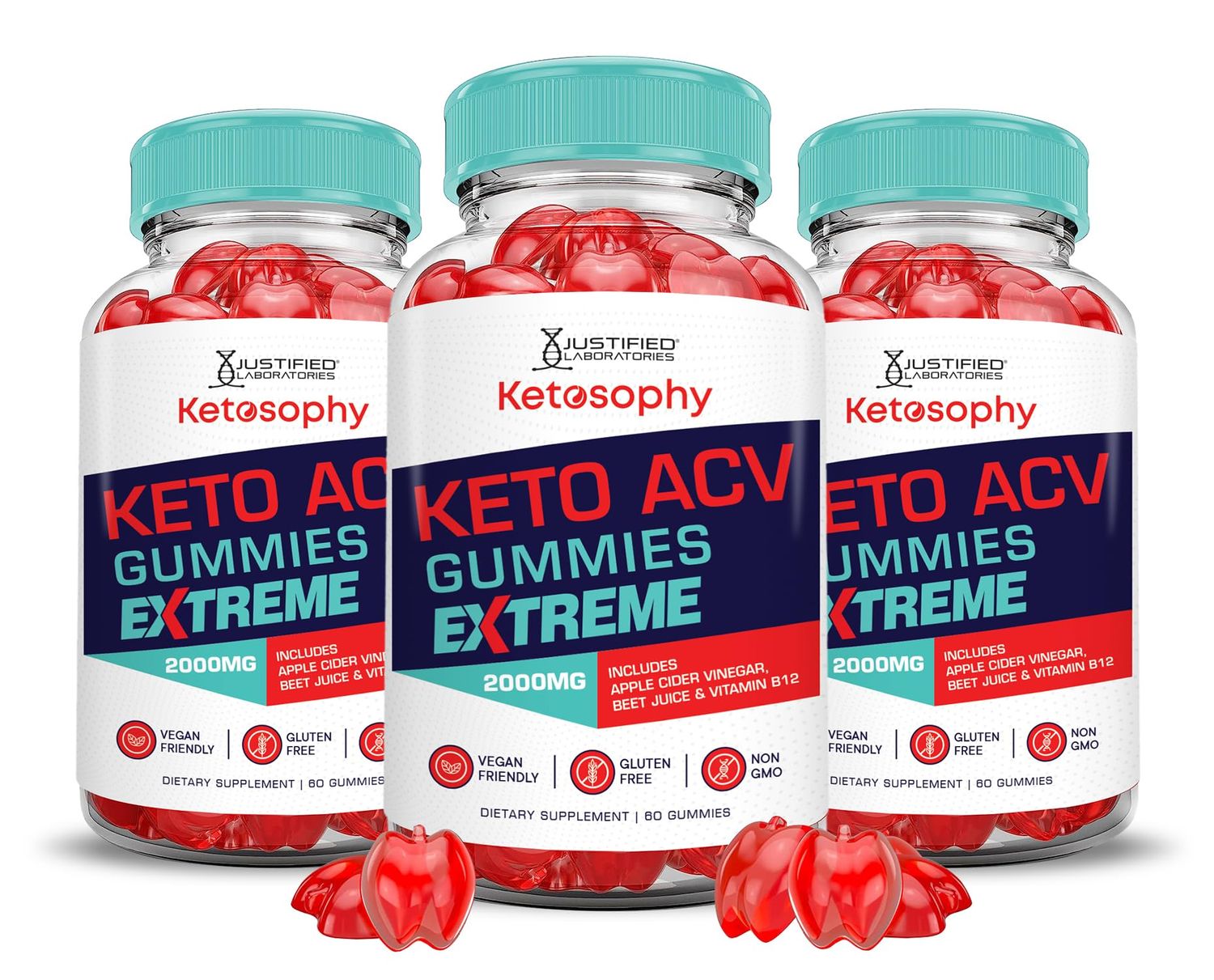 3 Pack Ketosophy Keto ACV Gummies Extreme 2000MG Ketosophy Keto Gummies Advanced Formula Apple Cider Vinegar with Pomegranate Beet Juice Powder B12 Vegan Non GMO 180 Gummys