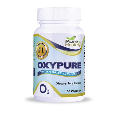 Pure Healthy Oxypure Magnesium Oxide Colon Cleanser with Sodium Bicarbonate Veggie Capsules 60 Count