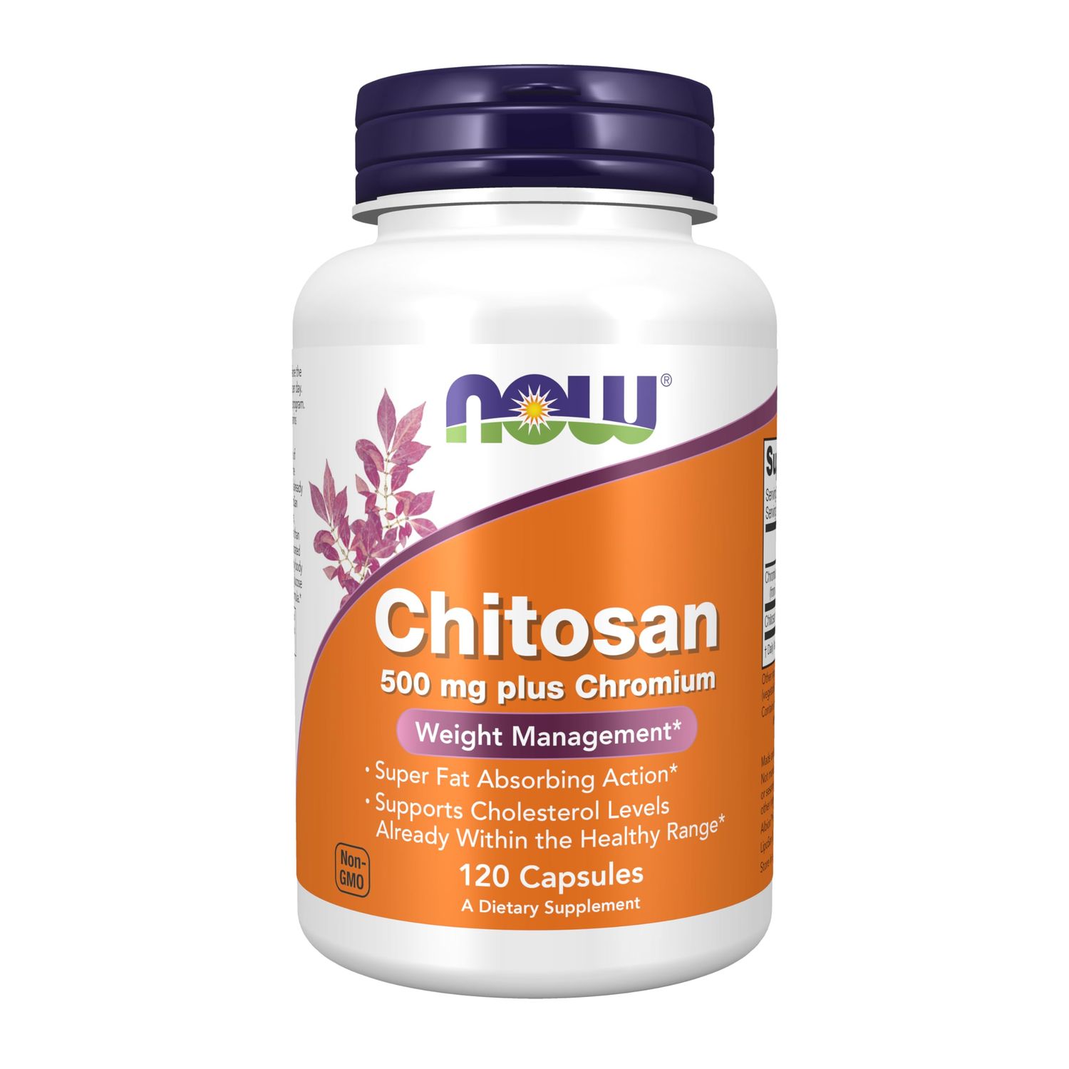 NOW Supplements, Chitosan 500 mg plus Chromium, Weight Management, 120 Veg Capsules