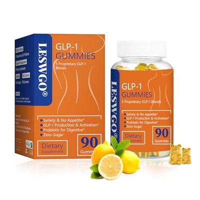 Vjningu GLP-1 Gummies GLP-1 Supplement- Probiotic, Berberine, Fiber Support GLP-1 Naturally GLP-1 Probiotic Gummies for Women MenYuzu Flavor,90 Gummies Pack of 1, Yuzu Flavor,90 Gummies