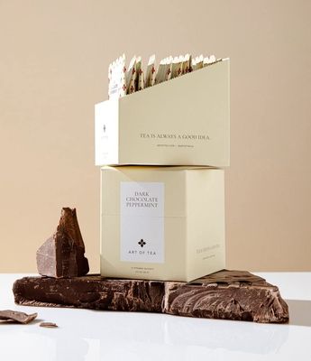 Art of Tea 12 Count Sampler Box Dark Chocolate Peppermint Dessert Tea