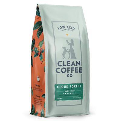 Clean Coffee Co. - Low Acid Dark Roast, Tested for Molds and Toxins, Honduras Blend, Notes of Caramel, Dark Chocolate, and Toasted Malts Ground, 12 oz Bag