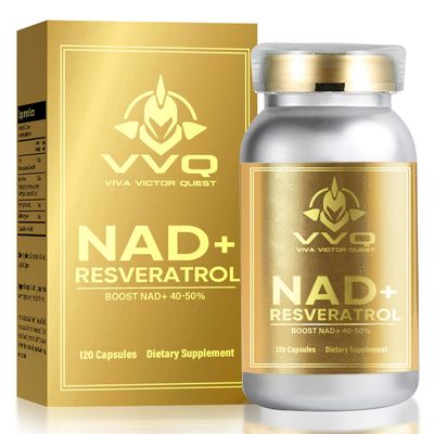 VVQ 120 Capsule NAD Supplement 1000 mg - True NAD Resveratrol,NMN Alternative for Anti-Aging