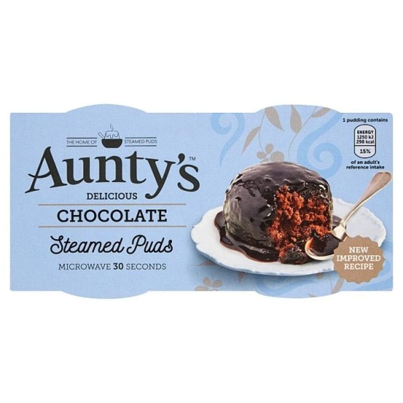 Auntys Chocolate Steamed Puddings 2 X 95G