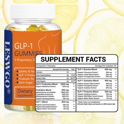 Vjningu GLP-1 Gummies GLP-1 Supplement- Probiotic, Berberine, Fiber Support GLP-1 Naturally GLP-1 Probiotic Gummies for Women MenYuzu Flavor,90 Gummies Pack of 1, Yuzu Flavor,90 Gummies