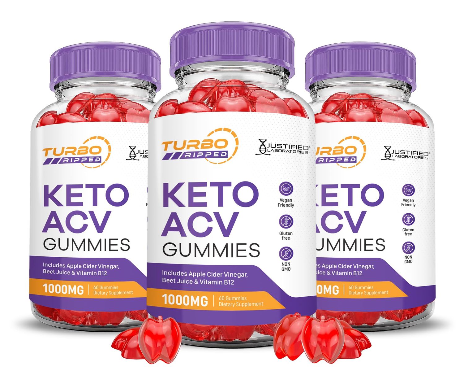 3 Pack Turbo Ripped Keto ACV Gummies Advanced Formula 1000MG Turbo Ripped Keto Gummies Apple Cider Vinegar Formulated with Pomegranate Beet Juice Powder B12 Vegan Non GMO 180 Gummys
