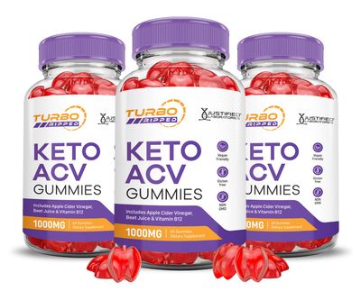 3 Pack Turbo Ripped Keto ACV Gummies Advanced Formula 1000MG Turbo Ripped Keto Gummies Apple Cider Vinegar Formulated with Pomegranate Beet Juice Powder B12 Vegan Non GMO 180 Gummys