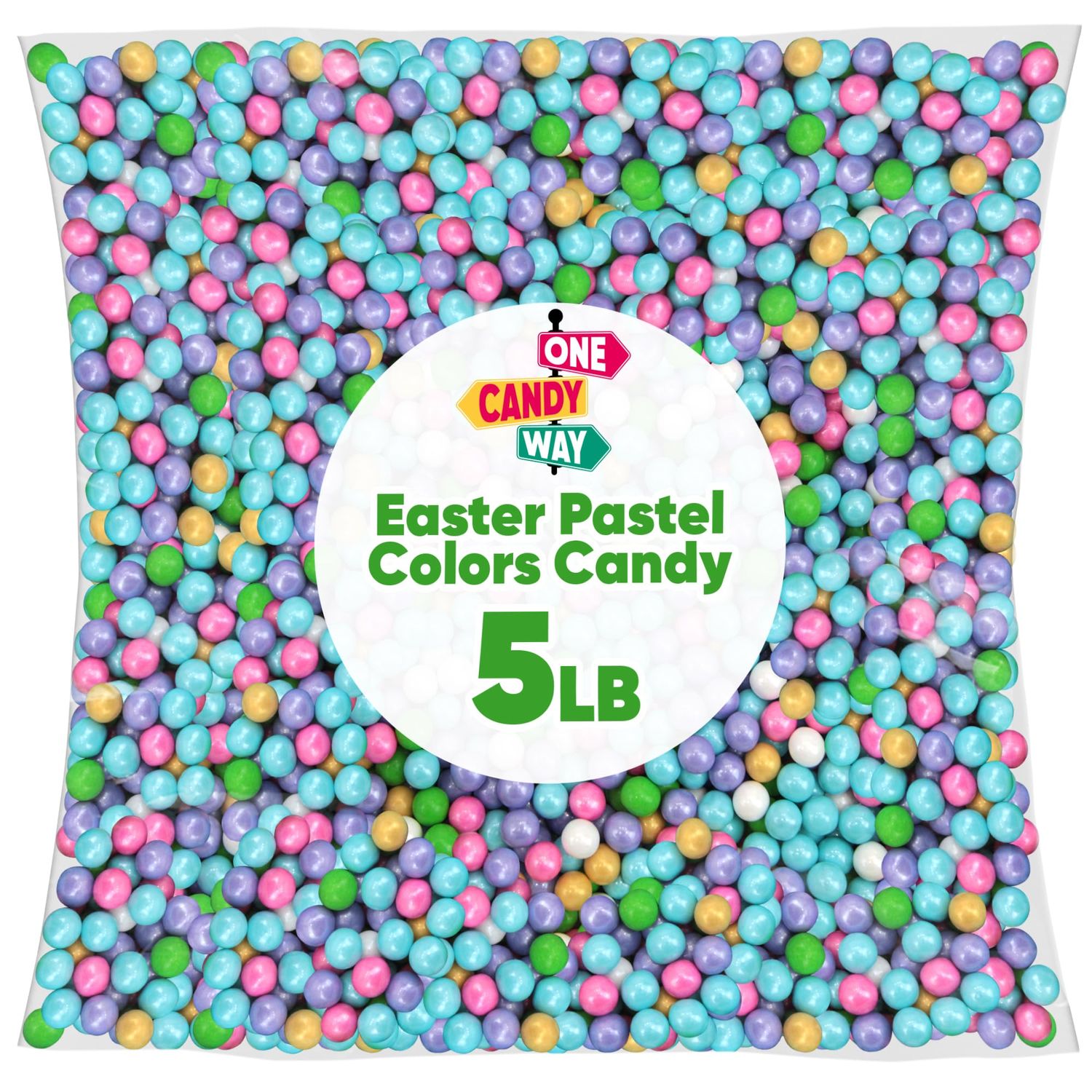 Pastel Colored SixletsCandy, 5lb Pack of Easter Candy Bulk, Great for Parties, Sharing, Chocolate Egg Hunts and Treat Bags, Ideal for Easter Basket Stuffers for Kids and Adults