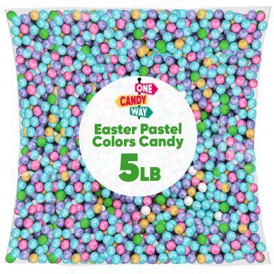 Pastel Colored SixletsCandy, 5lb Pack of Easter Candy Bulk, Great for Parties, Sharing, Chocolate Egg Hunts and Treat Bags, Ideal for Easter Basket Stuffers for Kids and Adults