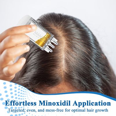 Solaradgy Minoxidil Applicator for Minoxidil, Precision Dosing with Leak Proof Design, Scalp Massager with Metal Micro Tips for Enhanced Absorption, Easy to Use and Refillable Hair Treatment Tool