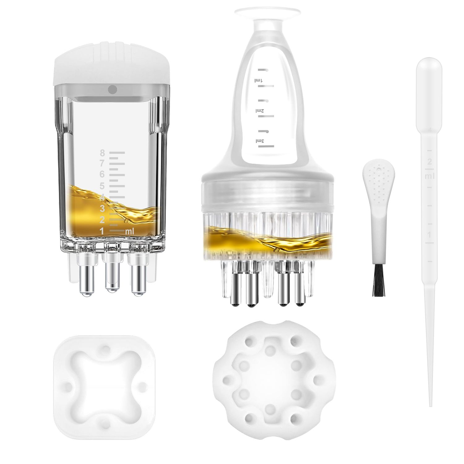 Solaradgy Minoxidil Applicator for Minoxidil, Precision Dosing with Leak Proof Design, Scalp Massager with Metal Micro Tips for Enhanced Absorption, Easy to Use and Refillable Hair Treatment Tool