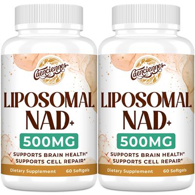 Liposomal NAD 500 MG Supplement, True NAD Plus Supplement, Superior Absorption, Boost NAD More Efficient Than Nicotinamide Riboside for Cellular Energy, Healthy Aging, 120 Serving
