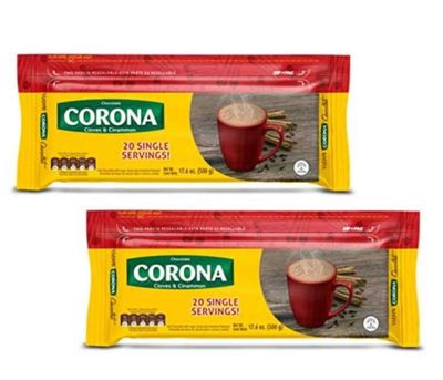 Generic Corona - Cinnamon Cloves Chocolate Bars - Resealable - 17.6 Ounce Pack of 2