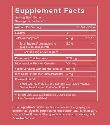Happy Aging Liquid NAD Longevity Shots Liposomal Nicotinamide Riboside and Resveratrol with Ceramides Antioxidants Twice-a-Week Firm Skin Brain Health 10 Shots, 5-Week Supply