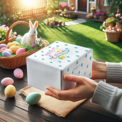Happy Easter Cookie Gift Basket Chocolate Chip Cookies Fudge Filled For Men Women Kids INDIVIDUALLY WRAPPED Large Cookies Fresh Bakery Treats