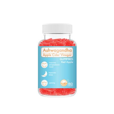 Safer Products Ashwagandha Apple Cider Vinegar Gummies - Support Immune Health, Endurance, Mood, Stress, Sleep, Brain Health - Vegan, Non-GMO 60ct