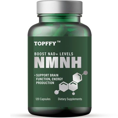 Topffy NMN Supplement Alternative-NMNH Dihydronicotinamide Mononucleotide 500mg Per Serving- for Boost NAD Levels, Anti-Aging, Energy and Concentration, 120 Capsules