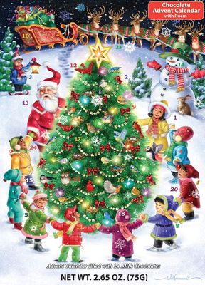 Gather Round the Tree Chocolate Advent Calendar Countdown to Christmas