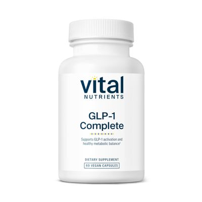Vital Nutrients GLP-1 Complete GLP-1 Probiotic, Prebiotic, Postbiotic Hops Extract Fast-Acting GLP-1 Activators Helps Curb Cravings Vegan, Dairy Gluten Free 60 Capsules