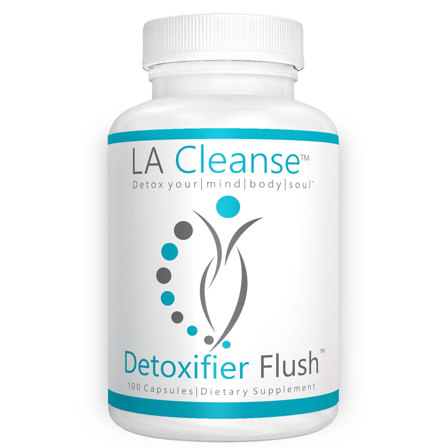 LA Cleanse Detoxifier Flush Detox Supplements - 100 Capsules - 137.5 mg Goldenseal Root with Burdock Root Powder, Yellow Dock Root, Milk Thistle Seed - Body Cleanse Detox for Women and Men