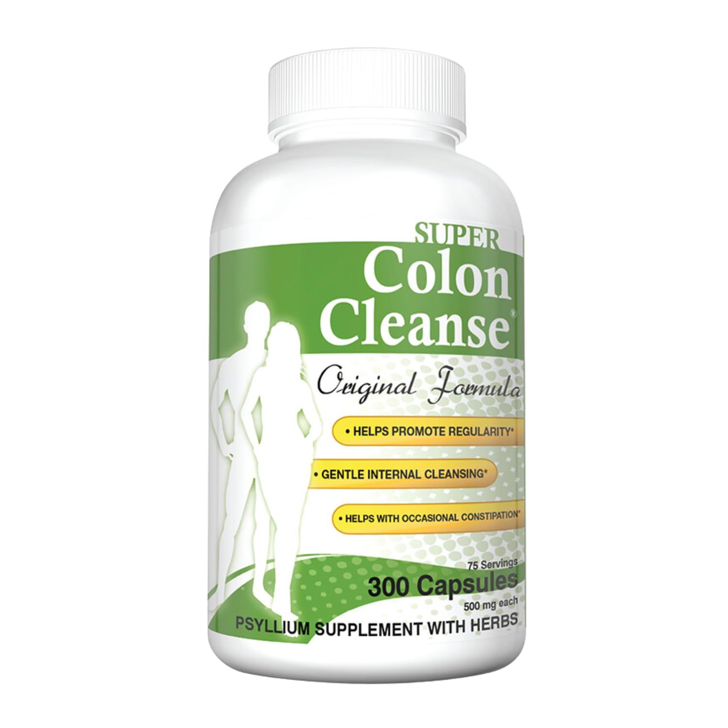 Health Plus Super Colon Cleanse Original Formula 1990-2025, 300 Capsules, 6 Cleanses - Digestive Support, Constipation Relief with Psyllium Husk and Senna Leaf