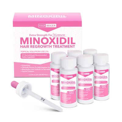 Hair-Regen Advanced 2 Minoxidil For Women, Hair Regrowth Treatment for Thinning Hair, Hair Loss for Women,6 Month Supply, Minoxidil Topical Solution for Thicker Fuller Hair