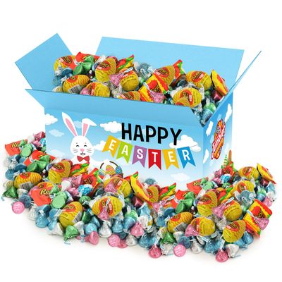 Easter Chocolate Candy, 2lb Pack of Easter Candy Bulk Individually Wrapped, Ideal Assortment of Pastel Candy for Sharing at Gatherings &amp; Events, Perfect for Office Snacks &amp; Family Celebrations