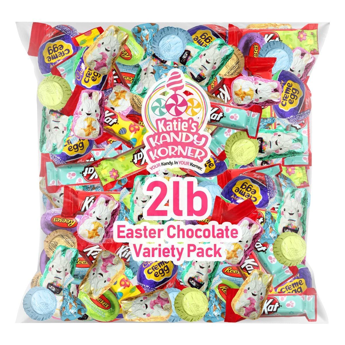 Easter Chocolate Variety Pack, 2lb Pack of Easter Candy Bulk Individually Wrapped, Ideal for Snacking, Sharing and Gifting to Family, Friends and Loved Ones, Perfect for Creating Candy Buffets