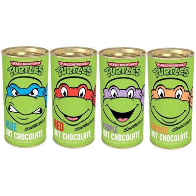 McStevens Teenage Mutant Ninja Turtles Hot Chocolate - Set of 4 7oz Round Tins