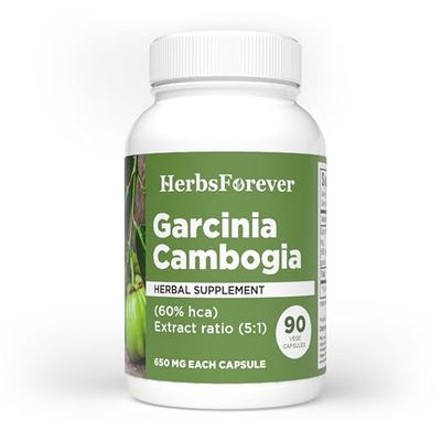 Herbsforever Garcinia Cambogia Health Supplement 90 Vege Capsules