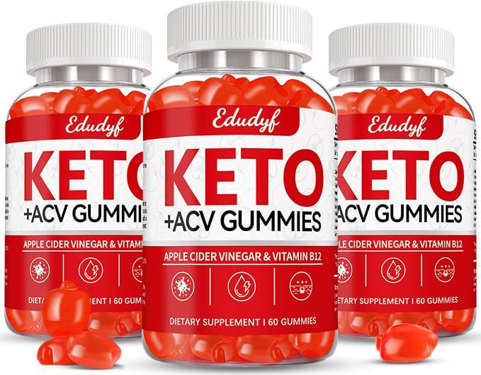 Juebingy Keto ACV Gummies, Gluten Sugar Free Apple Cider Vinegar Supplement for Men Women - 180 Gummies 1500 mg-3 Pack