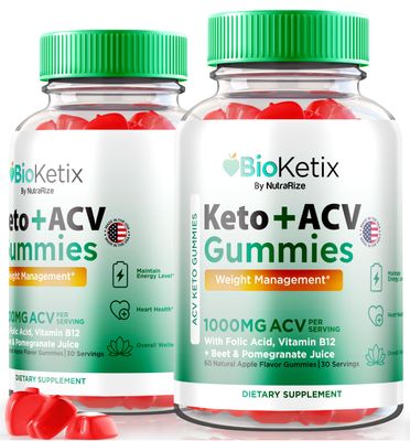 2 Pack Bioketix Keto ACV Gummies, Official Bio Ketix Gummies, All Natural Apple Cider Vinegar 1000 MG, Premium Weight Loss Support Formula, ACV Keto Gummy, KetoACV Gomitas Reviews 120 Gummies