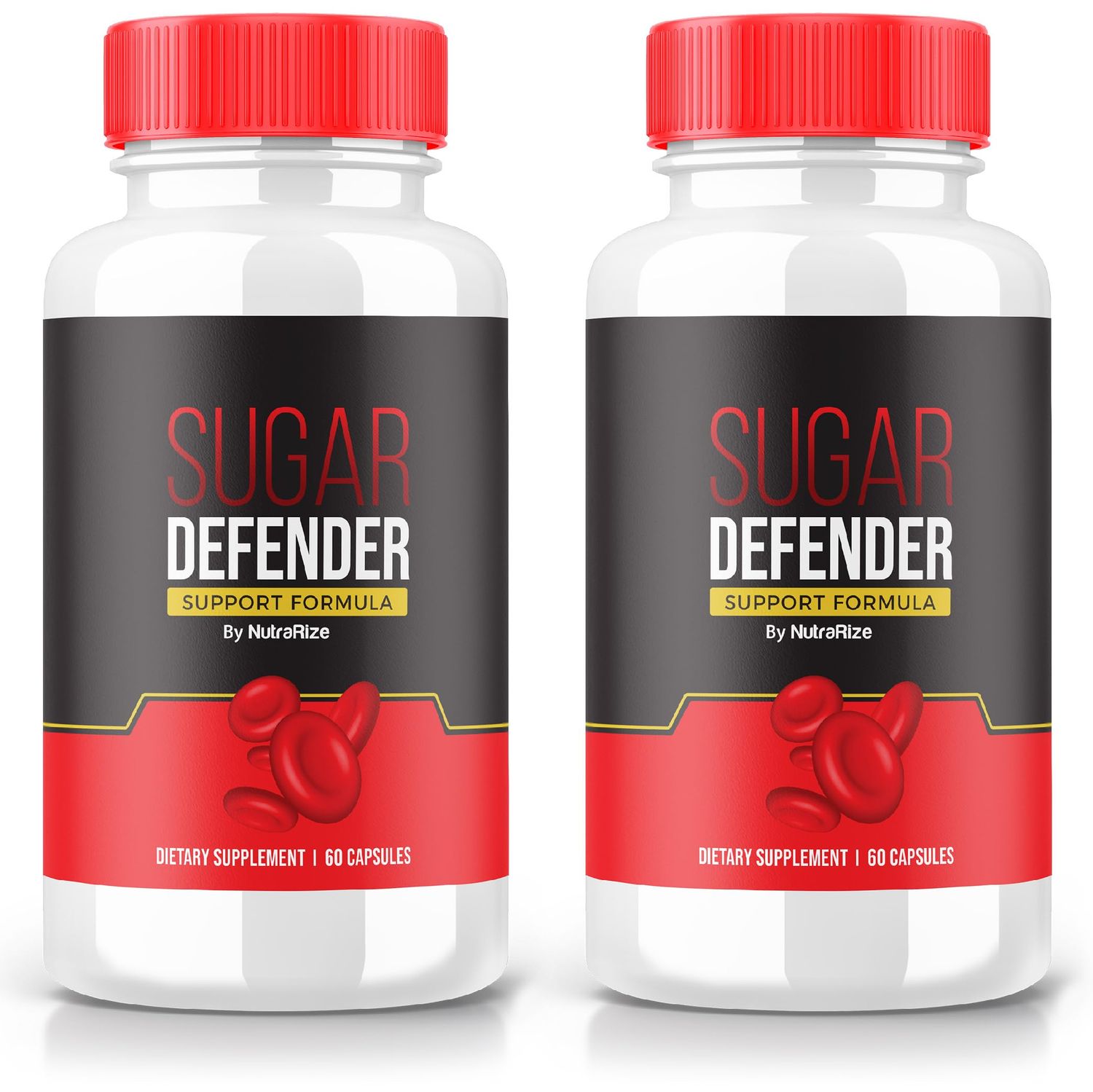 NutraRize Pack of 2 Sugar Defender Supplement to Maintain Healthy Levels, Sugar Defense 24 All-Natural Dietary Pills, Advanced Support Formula for Wellness, Reviews 120 Capsules