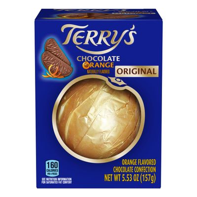 Terrys Milk Chocolate Orange 5.53 oz Stocking Stuffer and Party Favor Break Apart Chocolate Ball with Real Orange Oil Holiday Favorite