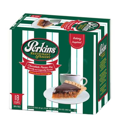 Perkins Restaurant Bakery Coffee Single Serve Cups For Keurig - 18 Count Chocolate Pecan Pie