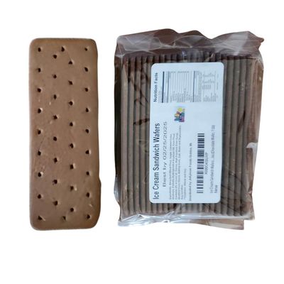 Jellybean Foods Ice Cream Sandwich Wafers - Crispy Chocolate Wafers For Ice Cream Sandwiches - Rectangular Sandwich Wafers - Chocolate Cookies - Rectangular Wafers Without Cream or Ice Cream2 lb